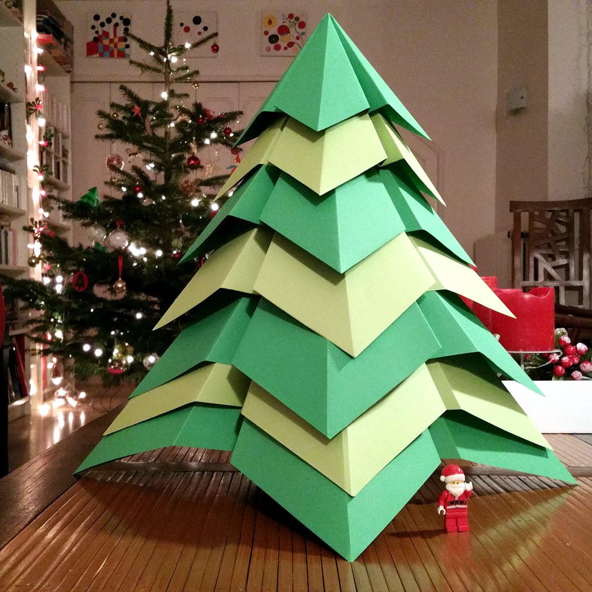 Оригами елочка из бумаги: Оригами. Елочка из бумаги к Новому году