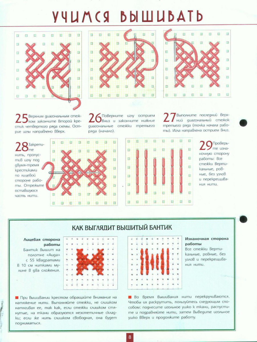 Техники вышивания крестом: Техника вышивки крестом для начинающих пошагово, фото, видео
