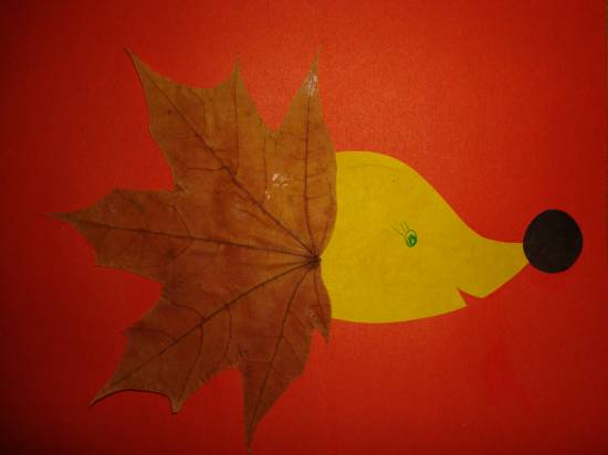 Как сделать аппликацию из листьев клена: Аппликация "Ежик" из листьев клена для 1 класса с фото и видео