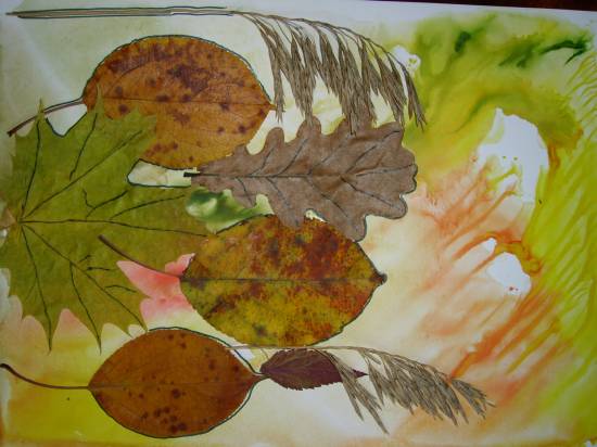 Картины про осень из листьев: Картины из осенних листьев. Аппликации из осенних листьев :: Детские поделки