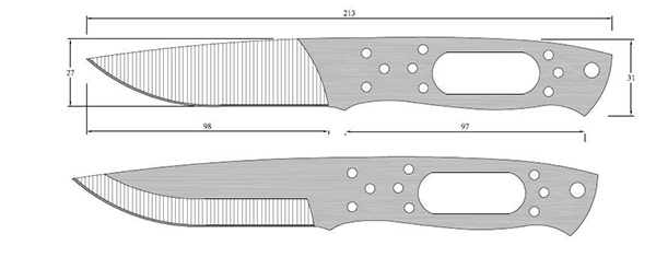 Эскизы охотничьих ножей: всё о ножах: Чертежи ножей