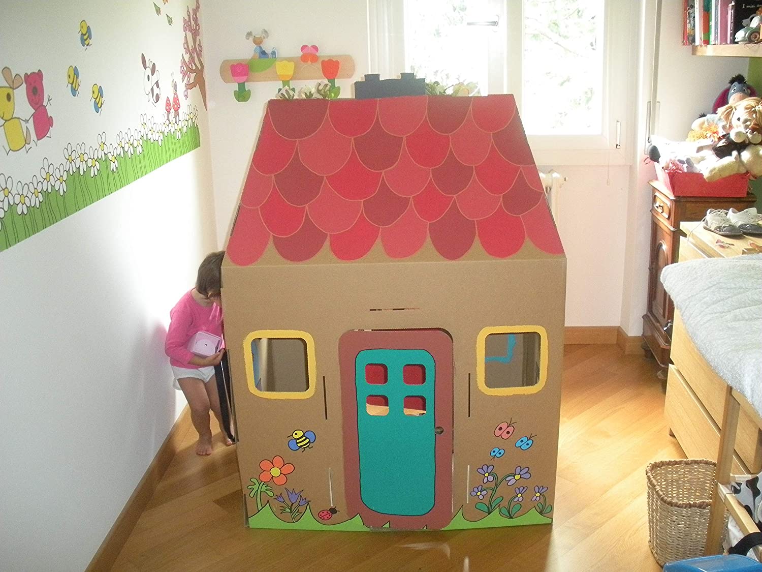 Домик из картона для детей своими руками поделка из: DIY Миниатюрный домик своими руками / Поделка из картона