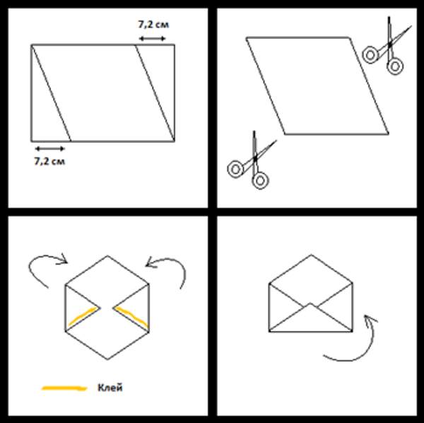 Конверт из бумаги как сделать быстро: 4 способа с пошаговыми инструкциями и фотографиями