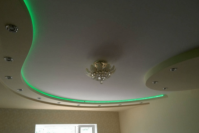 Двухуровневые потолки из гипсокартона с подсветкой своими руками: как сделать двухуровневую конструкцию с подсветкой