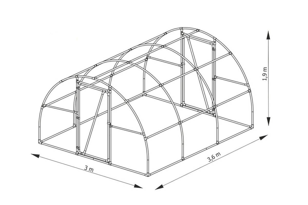 Схема теплицы из поликарбоната: Чертежи теплицы из поликарбоната своими руками из профильной трубы