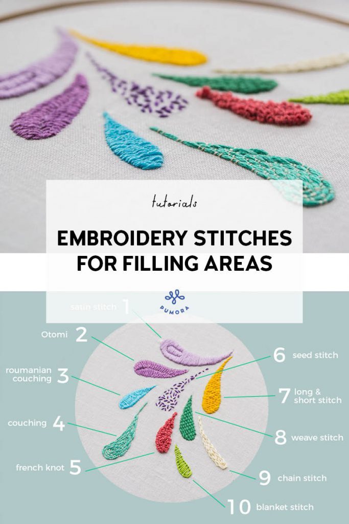 embroidery stitches for filling areas