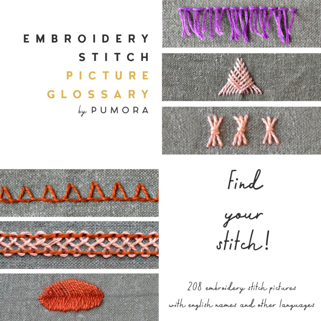 embroidery stitch picture glossary