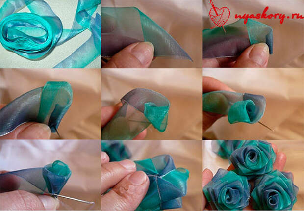 Розочки из ленты как сделать: Как сделать розы из лент своими руками