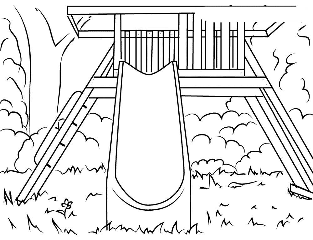 Детские рисунки площадки: Детская площадка рисунок карандашами и красками