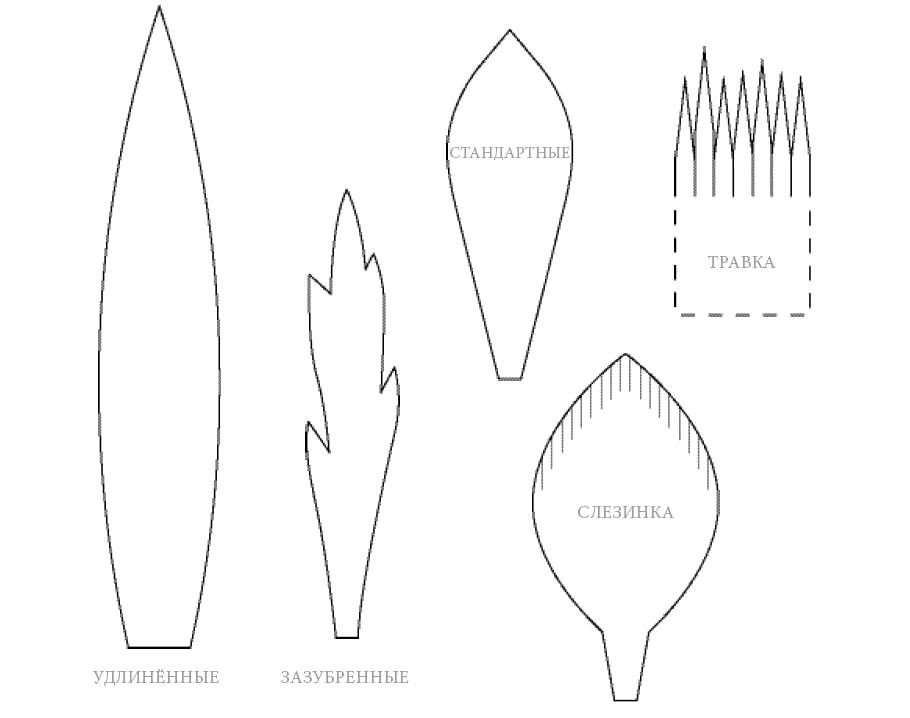 Из бумаги листики для цветов: Листья и цветы из бумаги