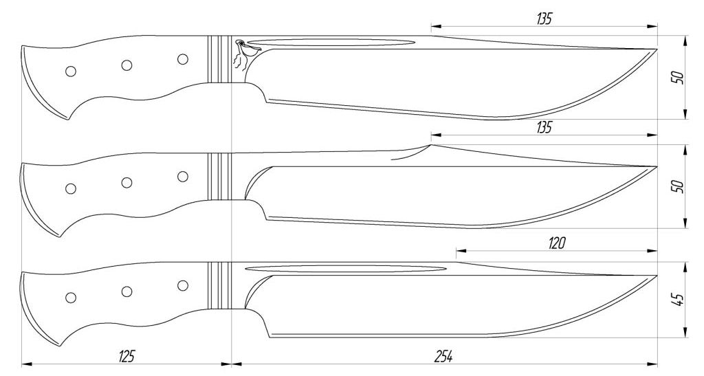 Эскизы охотничьих ножей: Эскизы охотничьих ножей