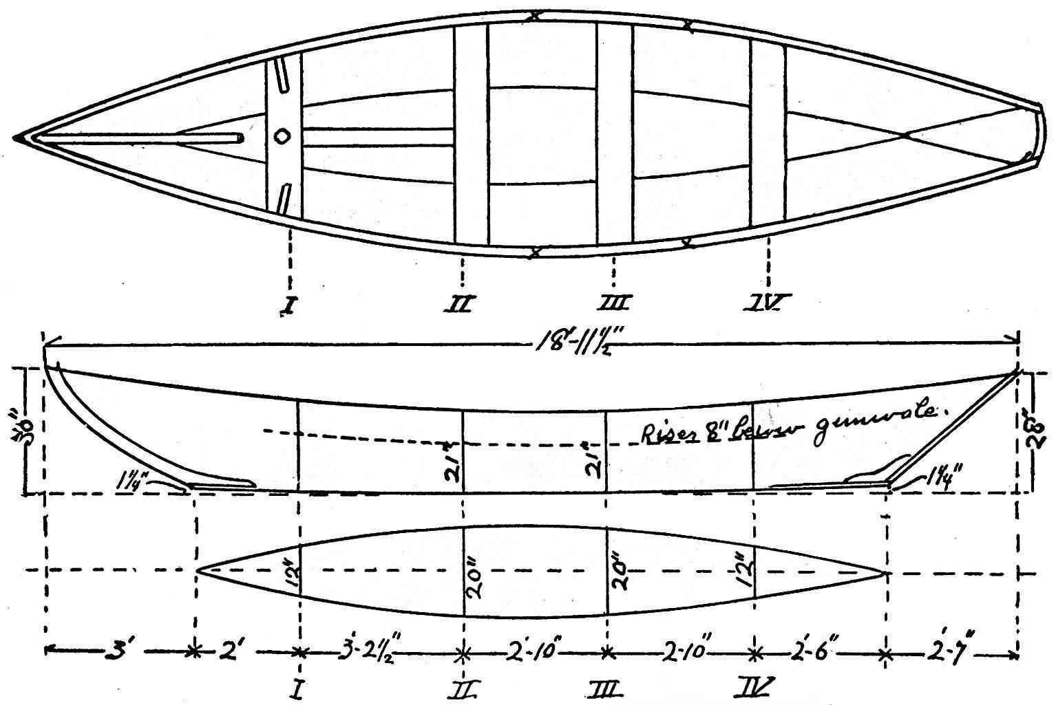 Чертеж лодки деревянной: Чертеж деревянной лодки "Skiff" для постройки своими руками