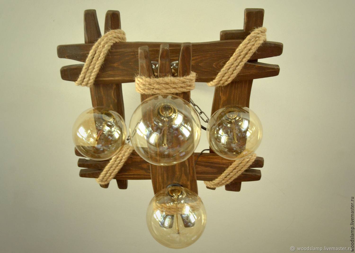 Люстры светильники из дерева своими руками: оригинальные идеи, под старину, для дачи и дома, из веток, инструкция и схемы