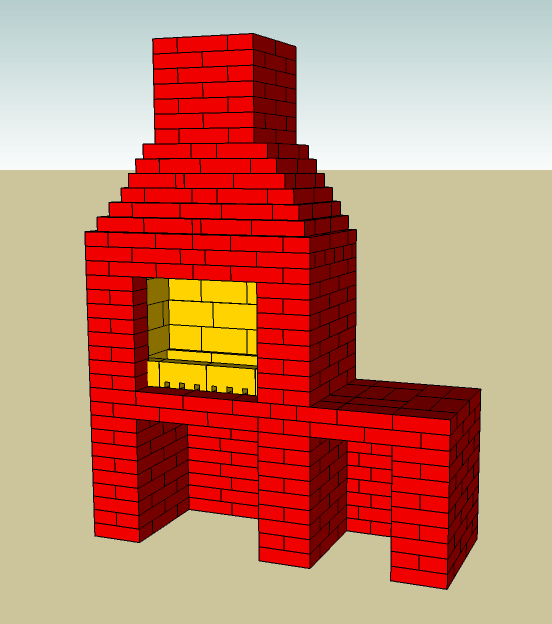Прядовка оригинального барбекю для сада: делаем печь из кирпича, чертежи