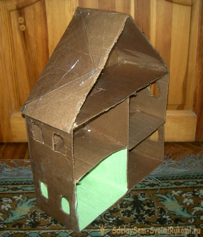Как сделать домик из картона своими руками для кукол: как сделать из фанеры, схема, из коробки, картона, бумаги, мастер-класс, комната, чертежи, фото, видео