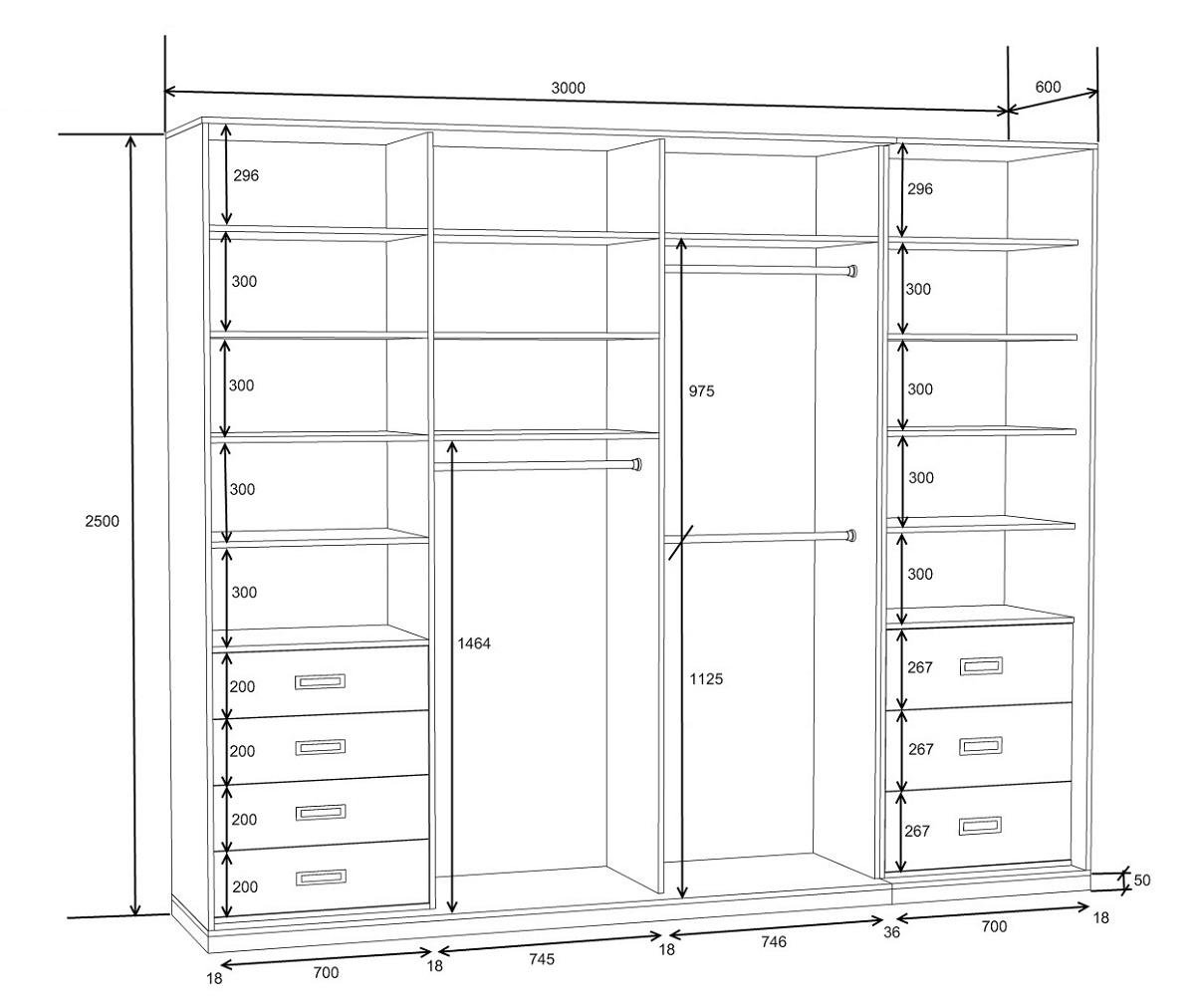 Чертежи шкафов: Шкаф-купе своими руками - чертежи описание (56 фото): проект и схема с размерами, пошаговая инструкция
