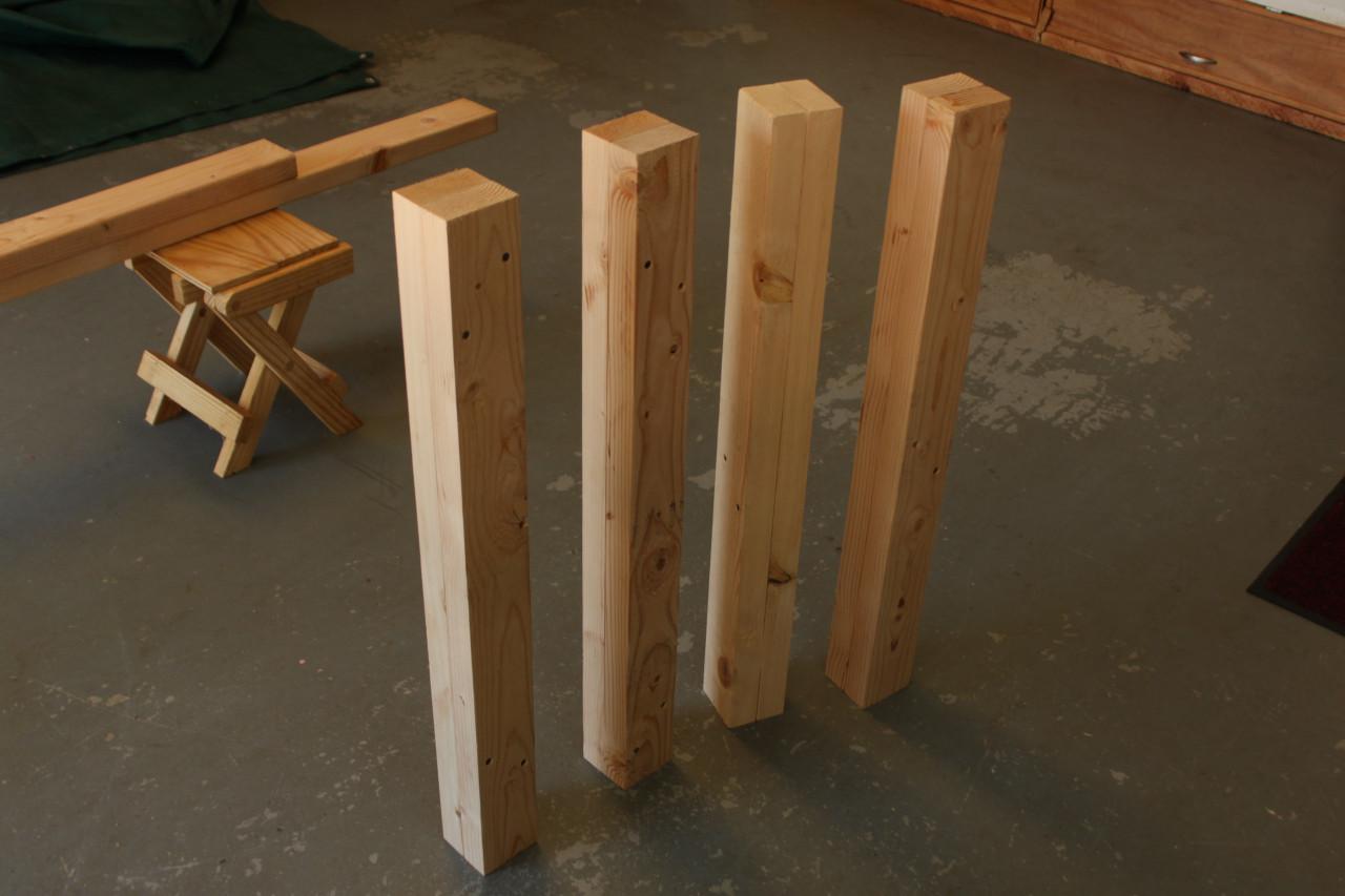 Ножки для деревянного стола из бруса