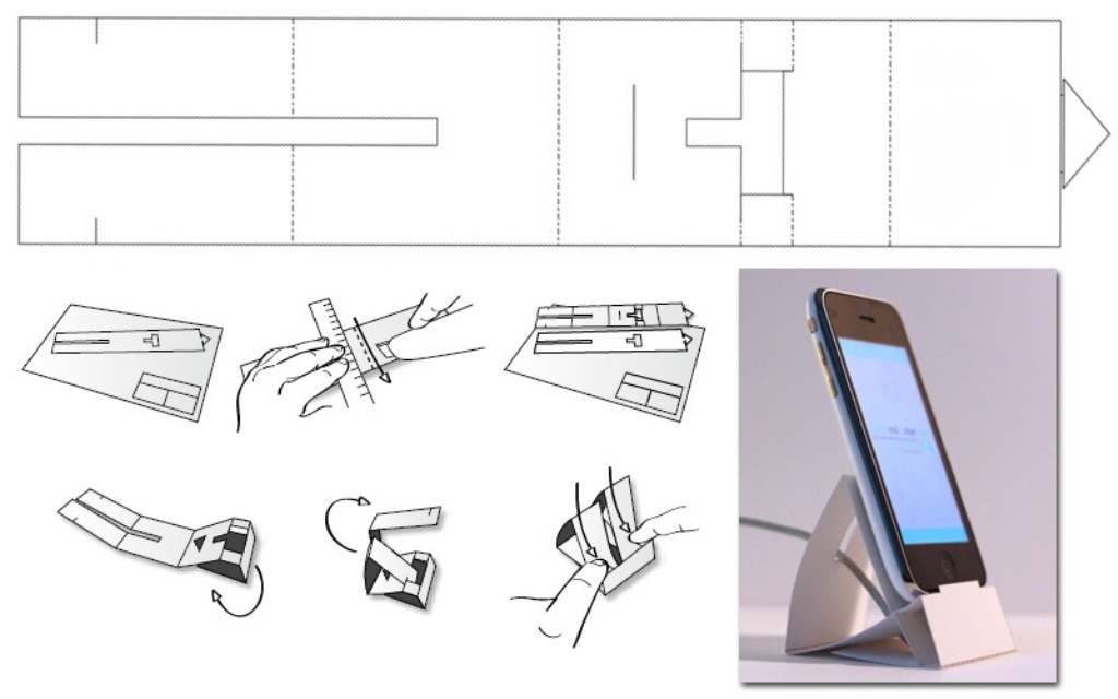 Подставка из бумаги: Оригами Подставка для телефона или фото