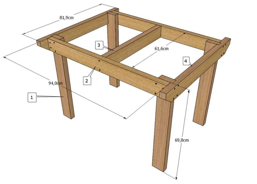 Стол из дерева для кухни своими руками: деревянный стол для кухни из массива дерева