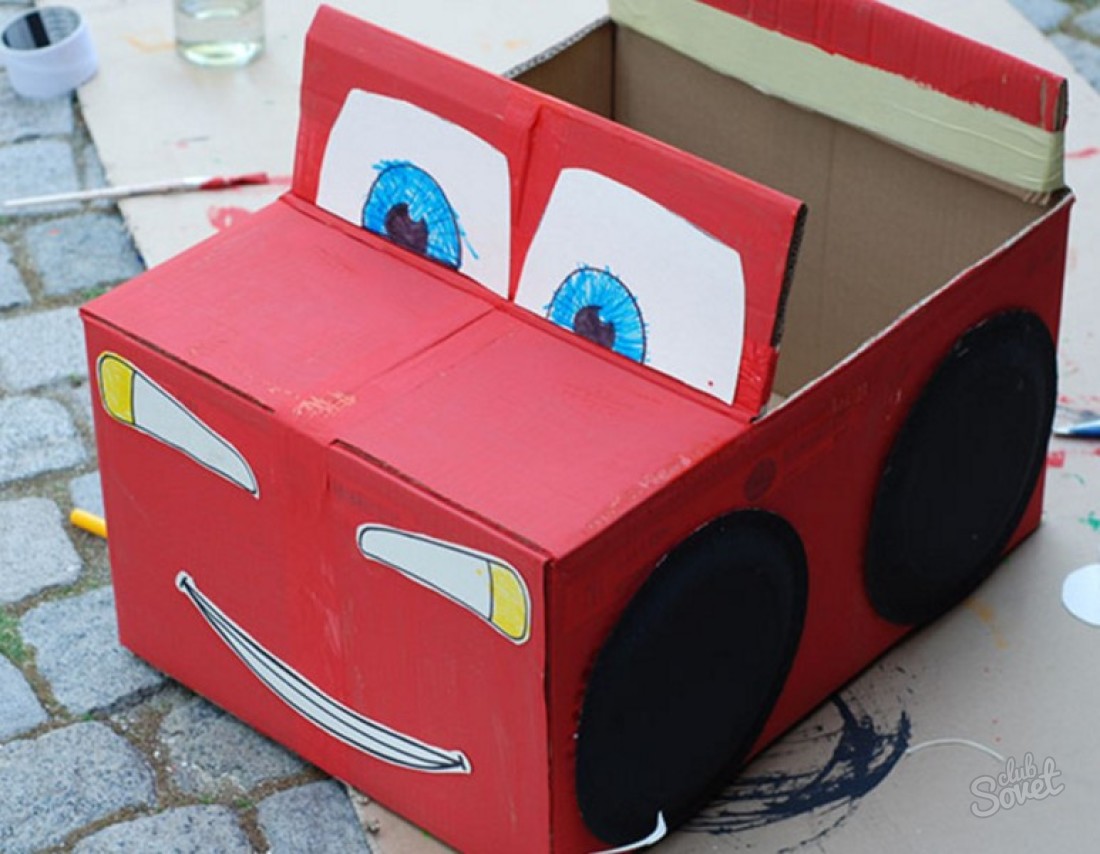 Машинка своими руками из коробки: Как из картонной коробки сделать детскую машинку? / Сделай сам / ПАПА СЕГОДНЯ