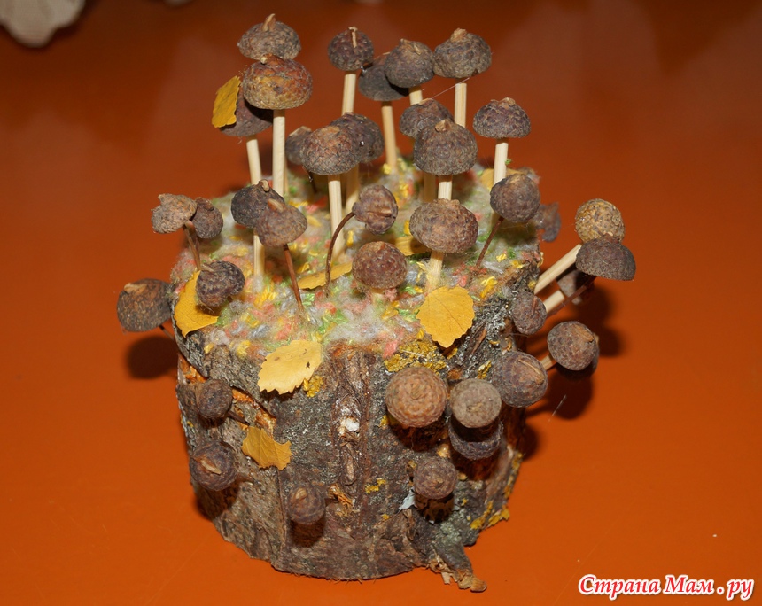 Поделка пенек с грибами: Поделка «Пенек с грибами»