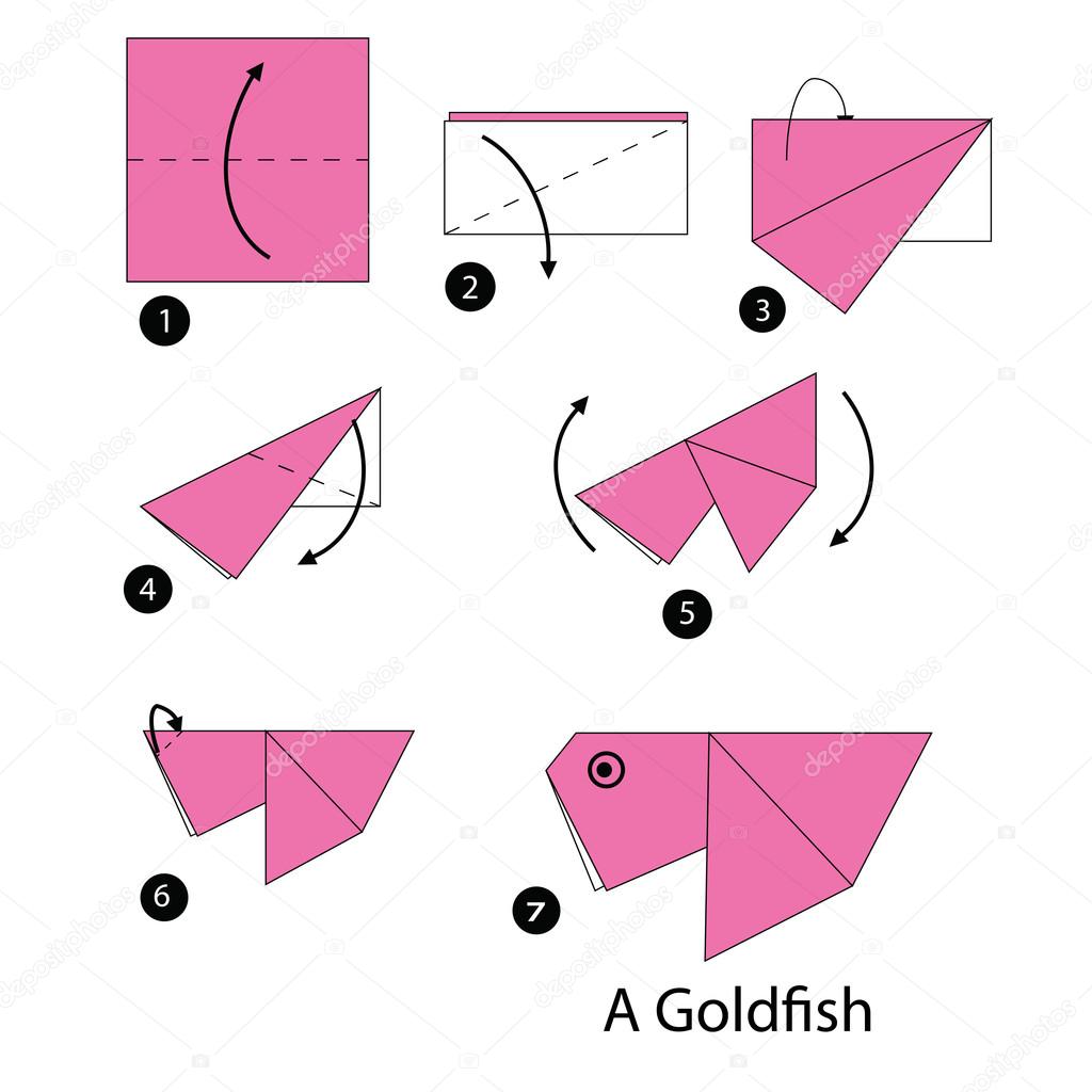 Оригами для детей рыбка схема: самый простой способ для детей