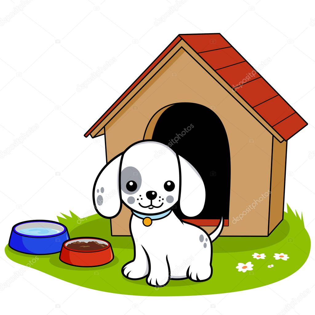 Картинка будки для собаки для детей: Стоковые векторные изображения Собака будка