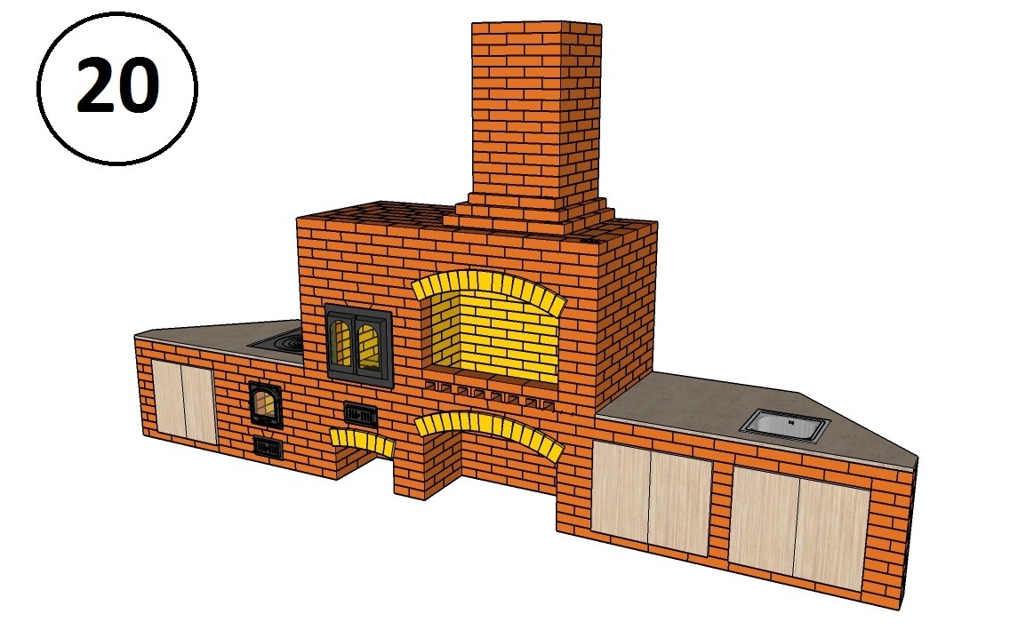 Прядовка оригинального барбекю для сада: делаем печь из кирпича, чертежи