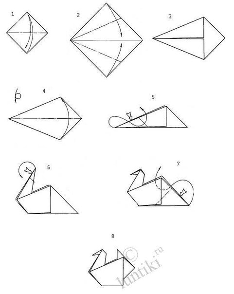 Оригами простая схема: Как сделать простую и эффектную поделку оригами