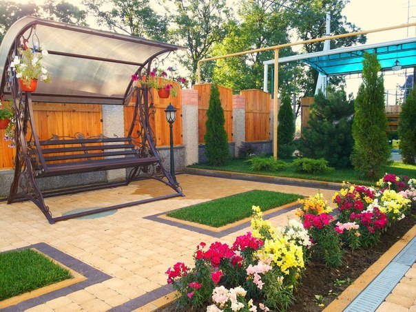 Дизайн участка частного дома своими руками фото: Дизайн двора частного дома (60 фото): создаем красивый экстерьер