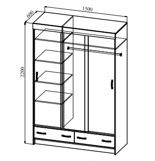 Шкафы размеры фото: глубина в прихожую, стандартные и индивидуальные, для узких моделей и для одежды, минимальная высота