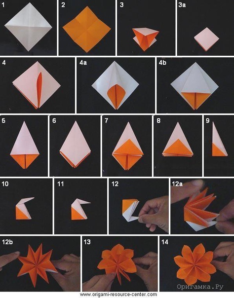 Оригами цветок плоский: цветы ирисы из бумаги, пошаговая инструкция