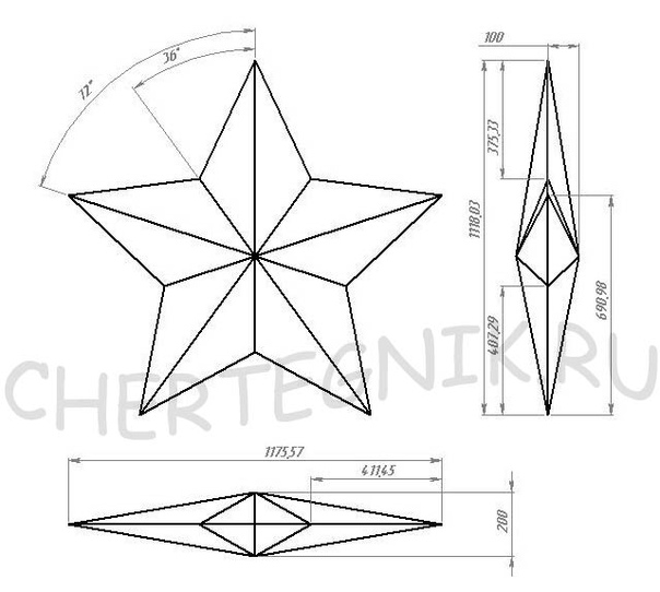 Звезда пятиконечная объемная из бумаги: Пятиконечная звезда оригами - Оригами из бумаги