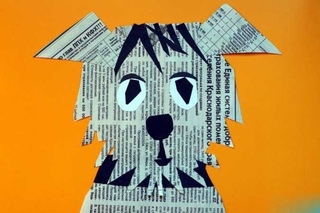 Собака из газеты: Оригами собака из бумаги своими руками