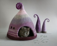 Войлочный домик для кошки: Лукошки.ру — авторские домики и лежанки для кошек