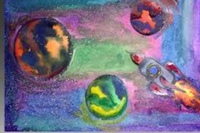 Космические рисунки красками: Как нарисовать космос: 19 простых вариантов