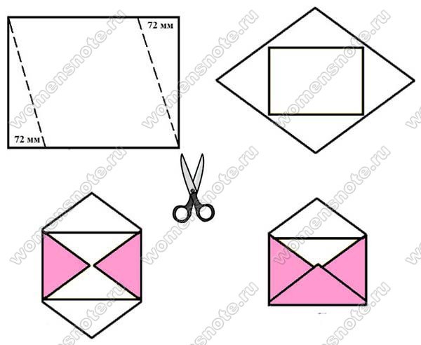 Конвертик из бумаги сделать: Как сделать конверт из листа бумаги поэтапно: мастер-классы изготовления различных кон…