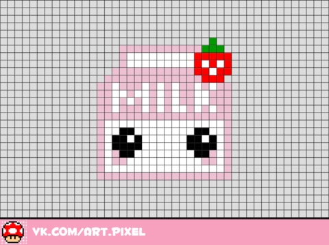 Рисунки по клеточкам в тетради арбуз: Pixel arts «Watermelon»