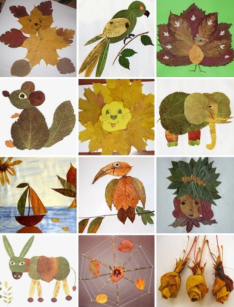 Красивая аппликация из листьев на тему осень: Как сделать аппликации из осенних листьев