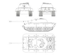 Чертеж ис 3: Тяжелый танк ИС-3 образца 1945 года. СССР