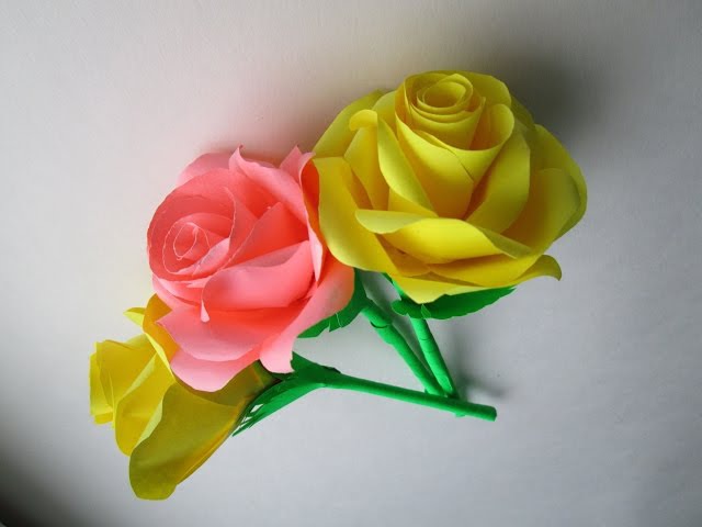 Как сделать розочку из бумаги цветной: Цветы из бумаги розы. Своими руками, пошаговые инструкции + 500 фото