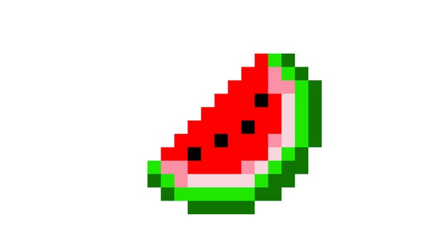 Рисунки по клеточкам в тетради арбуз: Pixel arts «Watermelon»