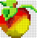 Рисунки по клеточкам в тетради арбуз: Pixel arts «Watermelon»