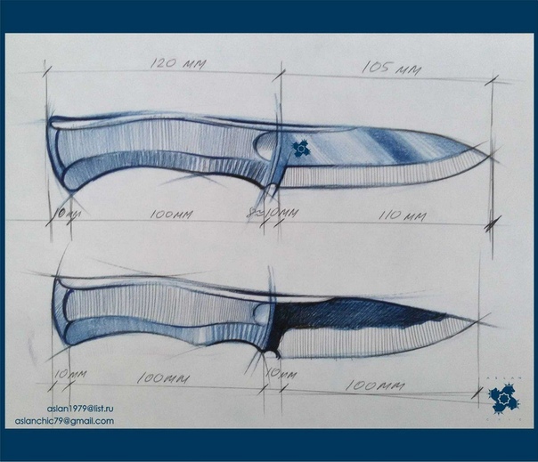 Эскизы охотничьих ножей: Эскизы охотничьих ножей
