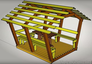 Чертеж беседки из дерева своими руками: Чертежи беседок для дачи с размерами