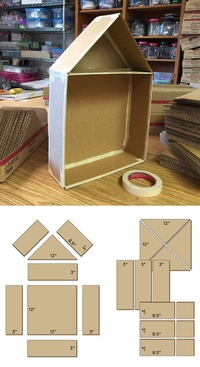 Дом из коробки картонной: Мастер-класс смотреть онлайн: Домик из картона в стиле «Прованс». Часть 1