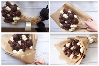Букет из сладостей как сделать: 15 способов сделать букет из конфет своими руками