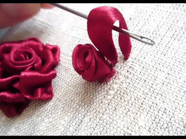 Вышивка лентами роза мастер класс для начинающих пошагово: Роза.Вышивка лентами. | Журнал Ярмарки Мастеров