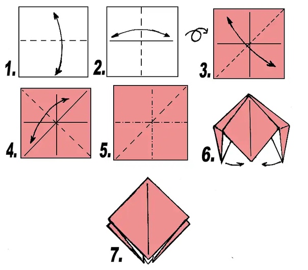 Поделка из квадрата бумаги: Поделки из бумаги своими руками