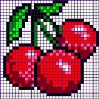 Рисунки по клеточкам в тетради арбуз: Pixel arts «Watermelon»